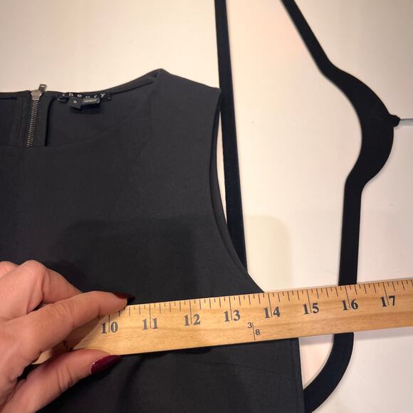 THEORY Black Sleeveless Cut Out Sheath Dress Size 0 - Picture 8 of 11